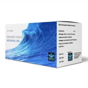 Modavinil 200mg modafinil tablets USP 200mg box packaging by ABC Pharma for wakefulness and focus support