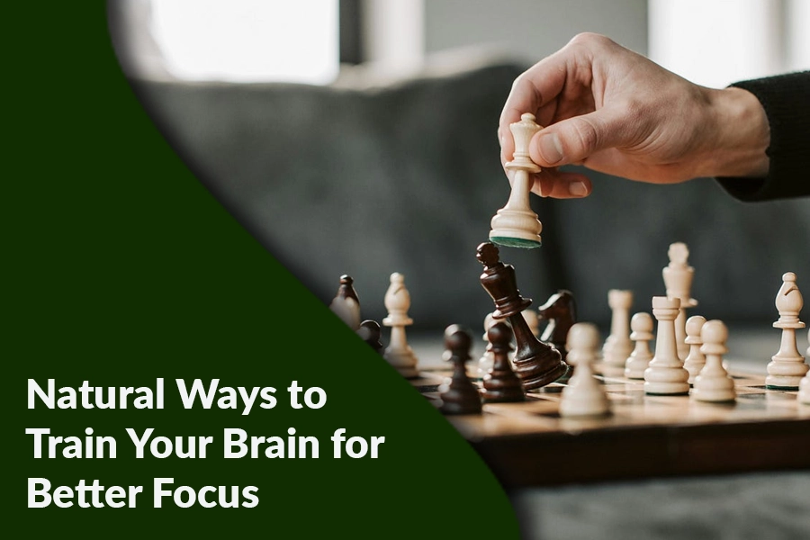 Person practicing chess to train your brain and improve attention