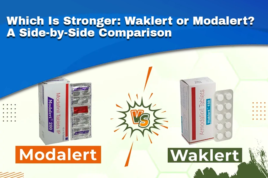 Waklert vs Modalert 2025 side-by-side comparison of Modafinil and Armodafinil tablets